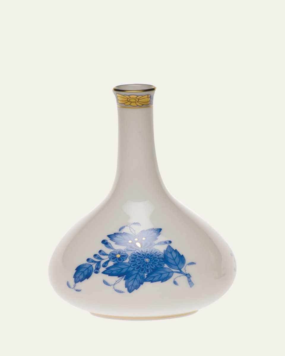 Chinese Bouquet Blue Medium Bud Vase